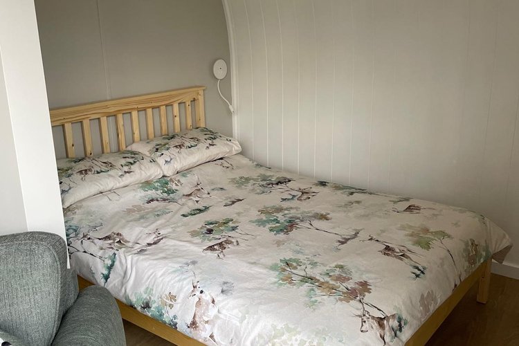 Bedroom area inside a pod